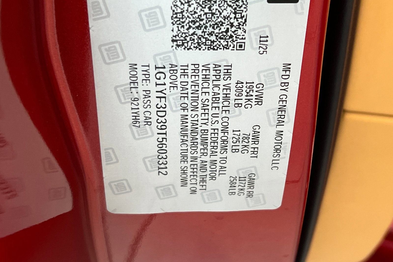 2026 Chevrolet Corvette Z06 3LZ