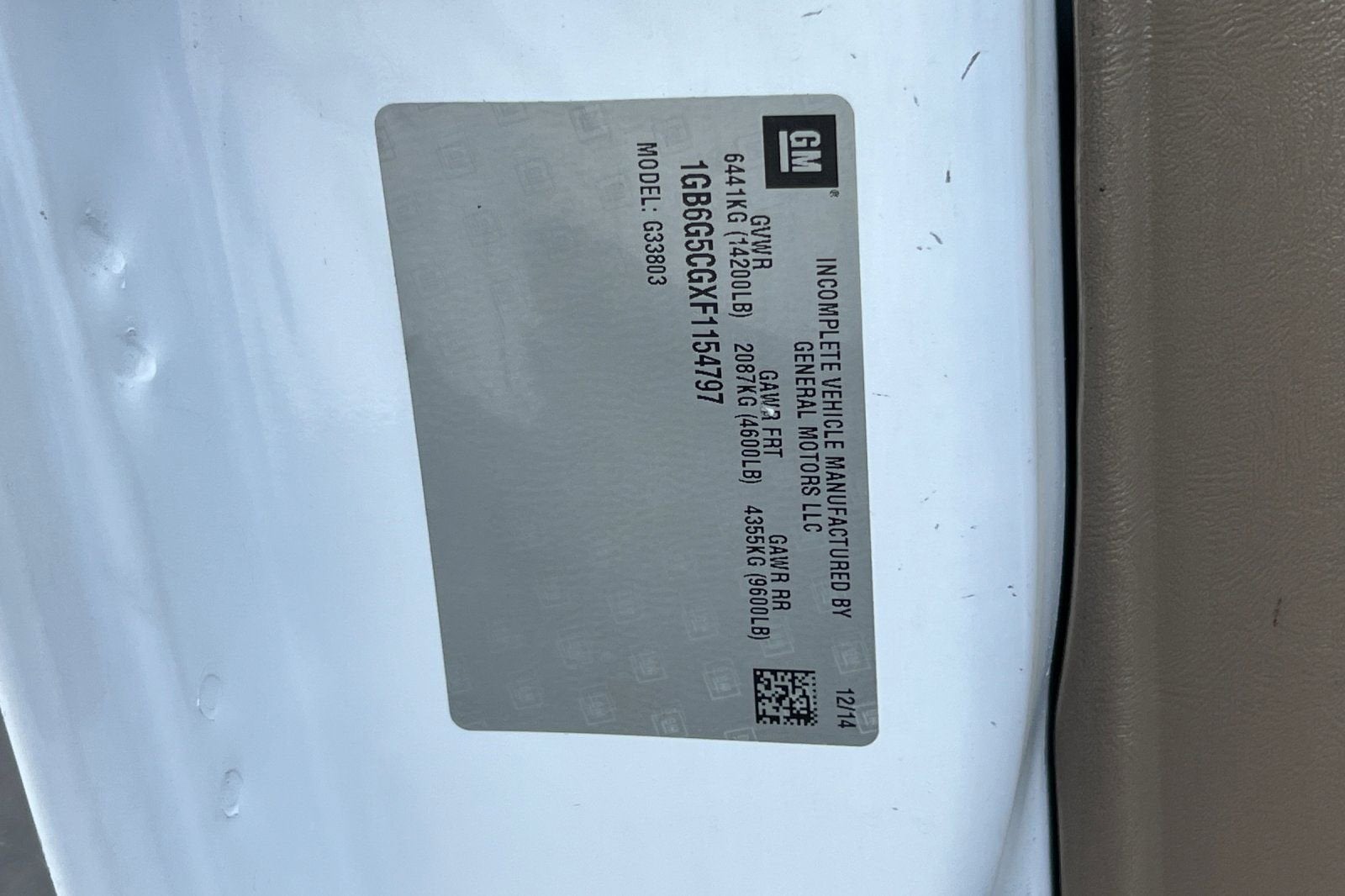 2015 Chevrolet Express Cutaway 4500 G4500