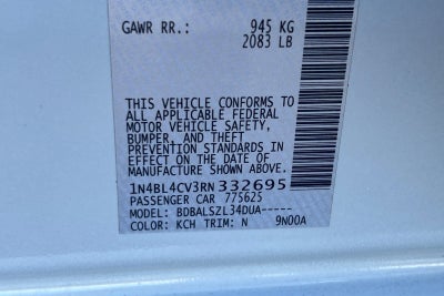 2024 Nissan Altima 2.5 SR