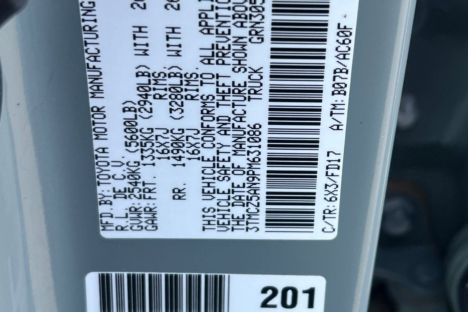 2023 Toyota Tacoma 4WD SR