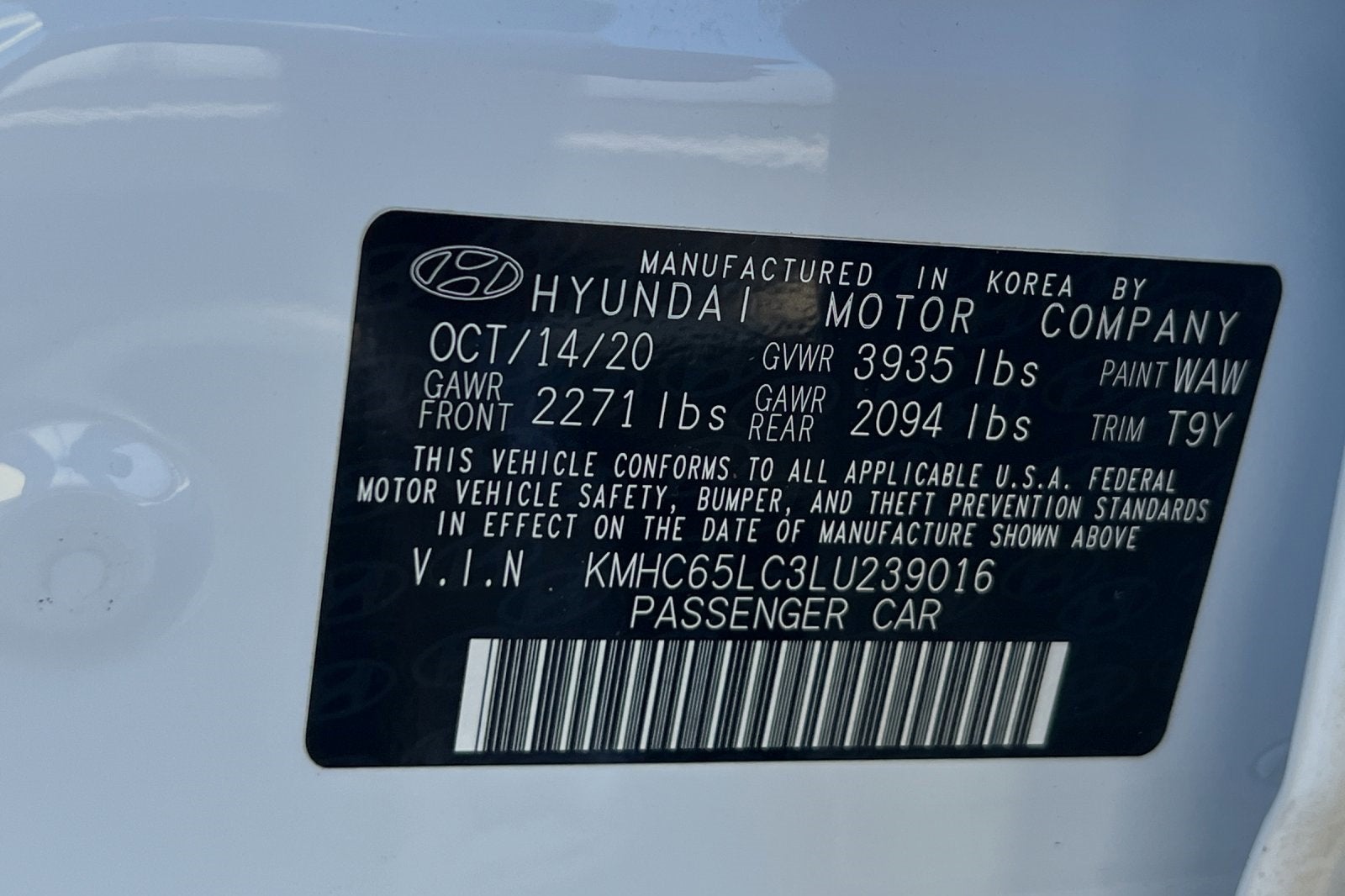 2020 Hyundai Ioniq Hybrid Blue