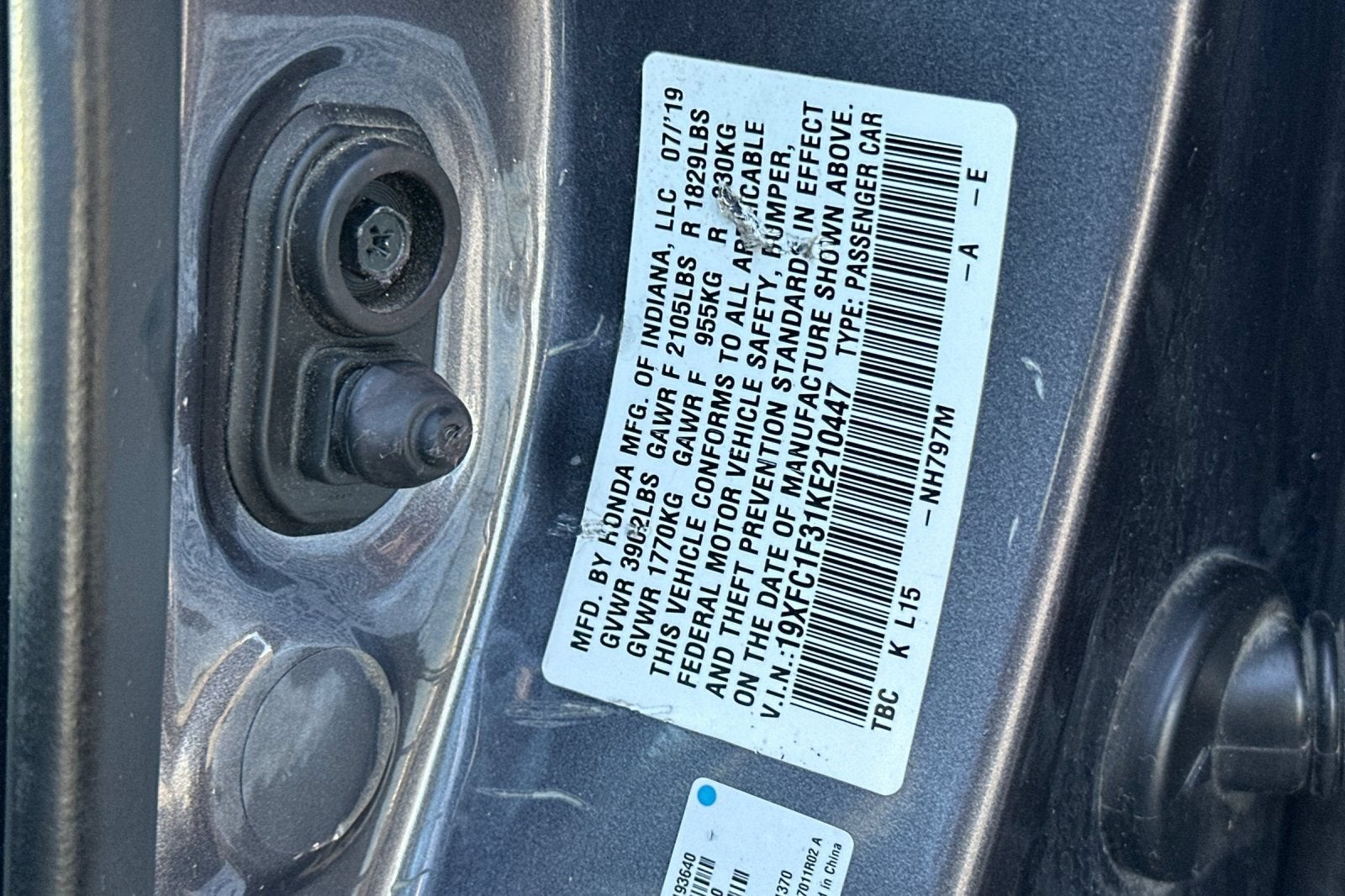 2019 Honda Civic Sedan EX