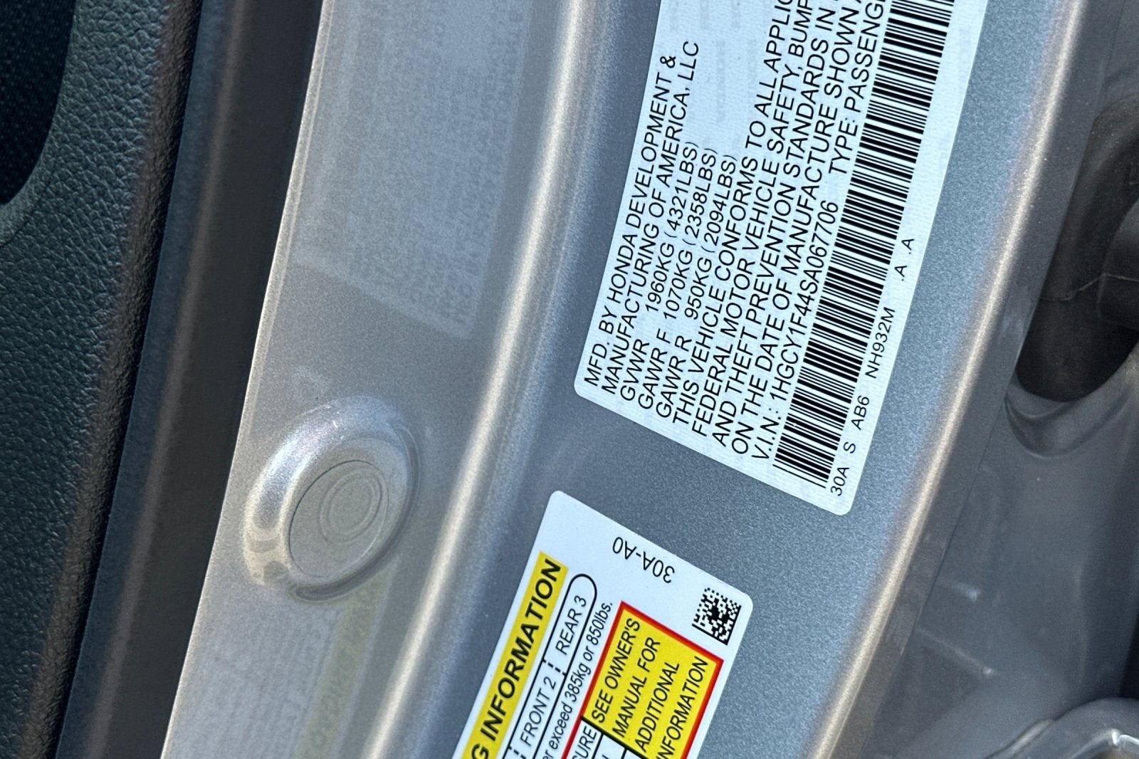 2025 Honda Accord Sedan SE