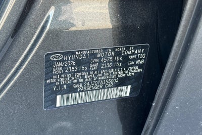 2026 Hyundai Sonata Hybrid Blue