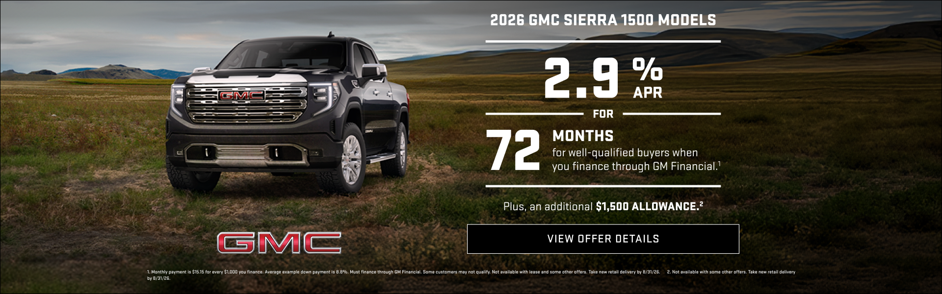 2.9% APR FOR 72 MONTHS for well-qualified buyers when you fi