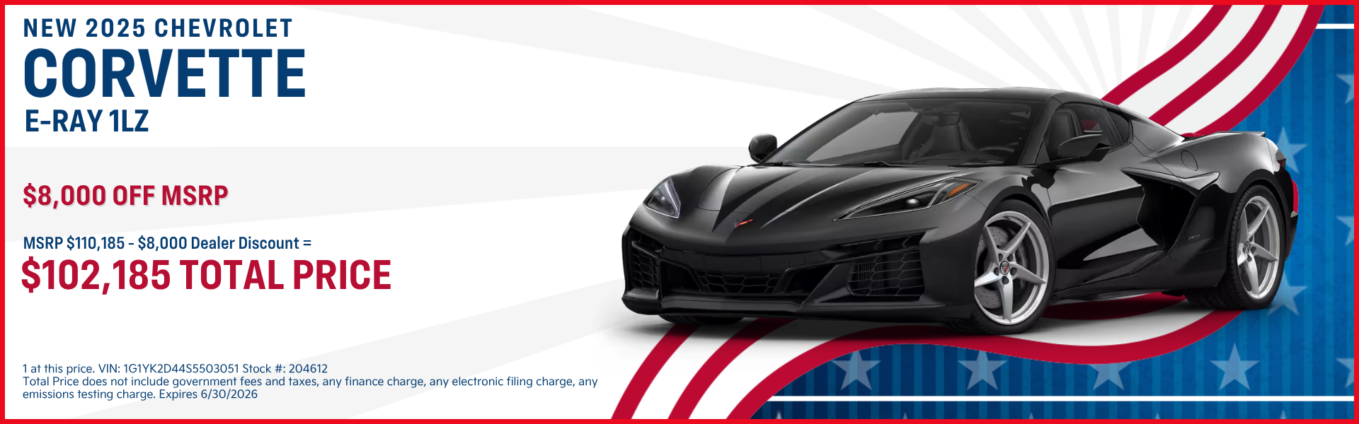 New 2026 Chevrolet Corvette Offer